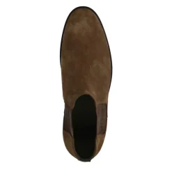 Manfield Taupe suède chelsea boots^Heren Boots