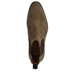 Manfield Taupe suède chelsea boots^Heren Boots