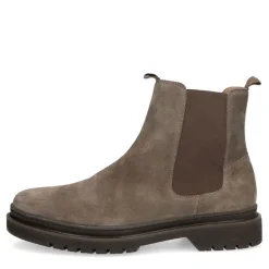 Manfield Taupe suède chelsea boots^Heren Boots