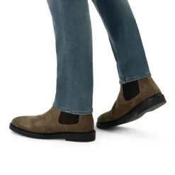 Manfield Taupe suède chelsea boots^Heren Boots