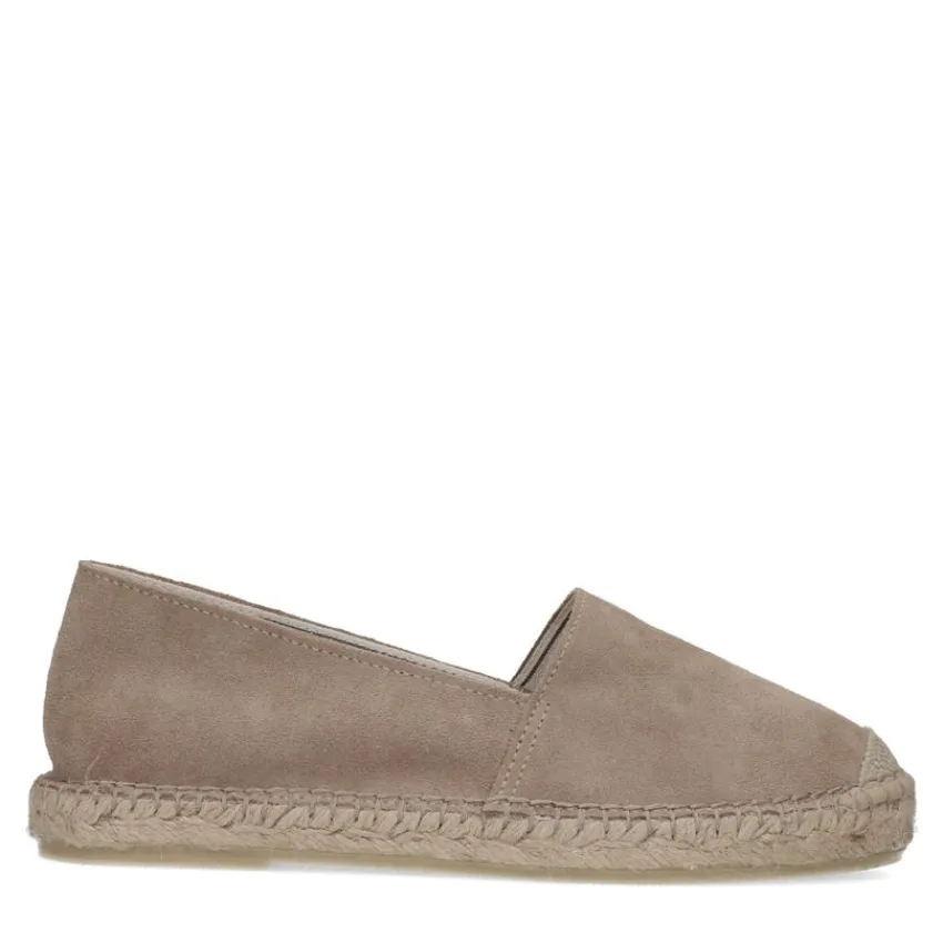 Manfield Taupe suède espadrilles^DAMES Espadrilles