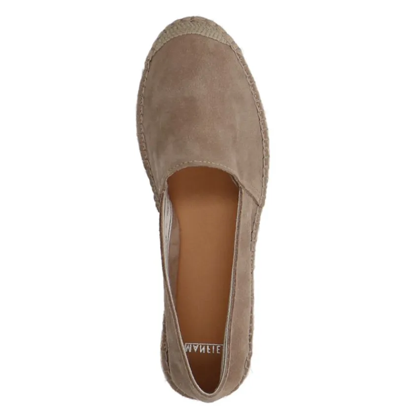 Manfield Taupe suède espadrilles^DAMES Espadrilles