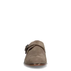 Manfield Taupe suède gespschoenen^Heren Gespschoenen
