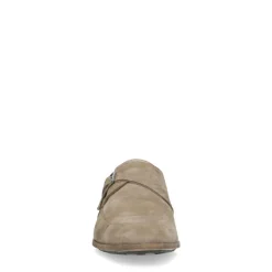 Manfield Taupe suède gespschoenen^Heren Gespschoenen