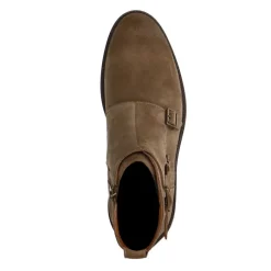 Manfield Taupe suède hoge gespschoenen^Heren Gespschoenen
