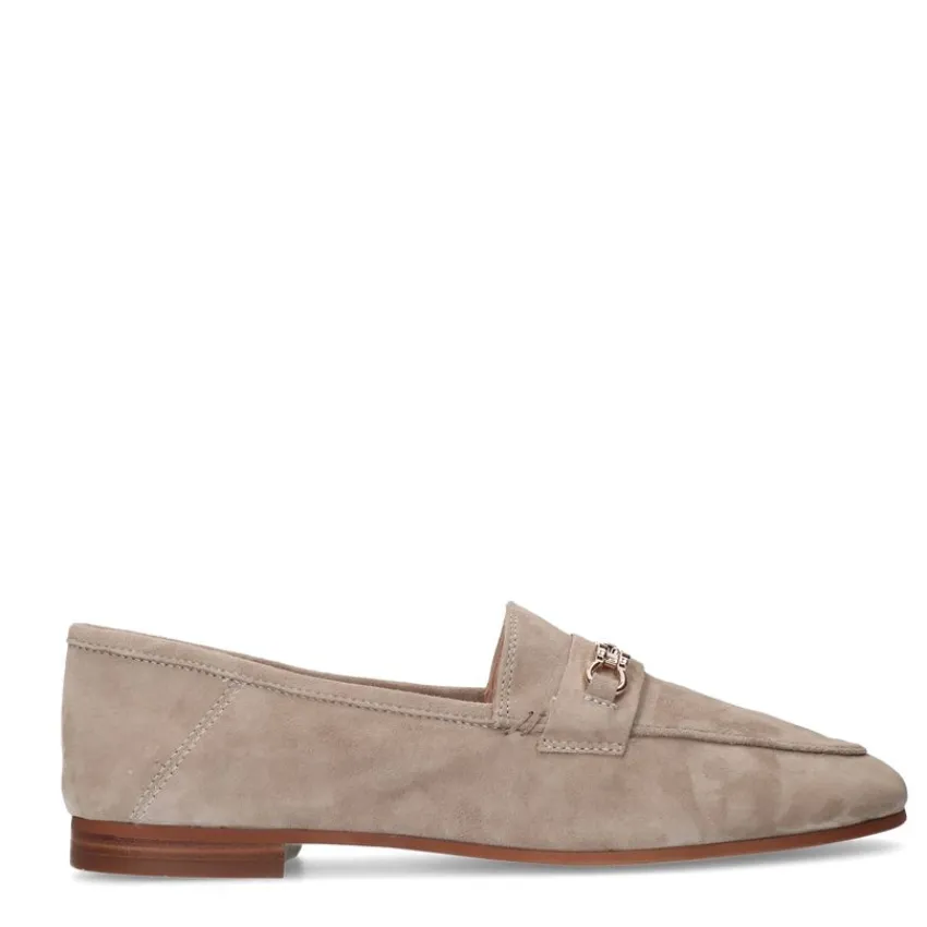 Manfield Taupe suède loafers^DAMES Loafers