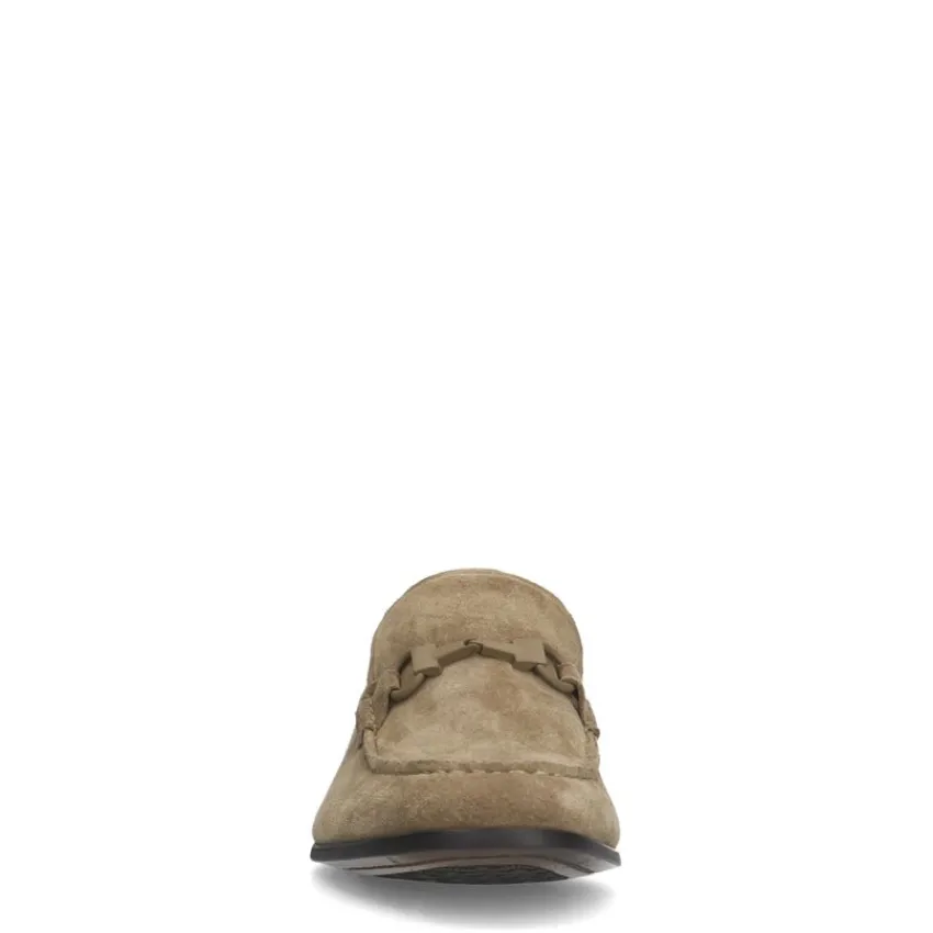Manfield Taupe suède loafers^Heren Loafers