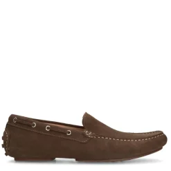 Manfield Taupe suède loafers^Heren Loafers