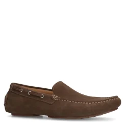 Manfield Taupe suède loafers^Heren Loafers