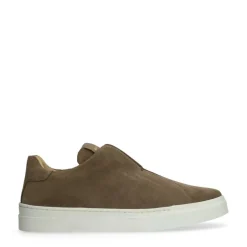 Manfield Taupe suède loafers^Heren Loafers