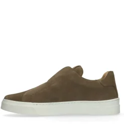Manfield Taupe suède loafers^Heren Loafers