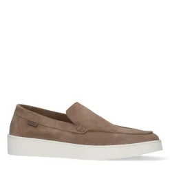 Manfield Taupe suède loafers^Heren Loafers