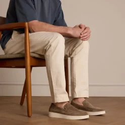 Manfield Taupe suède loafers^Heren Loafers