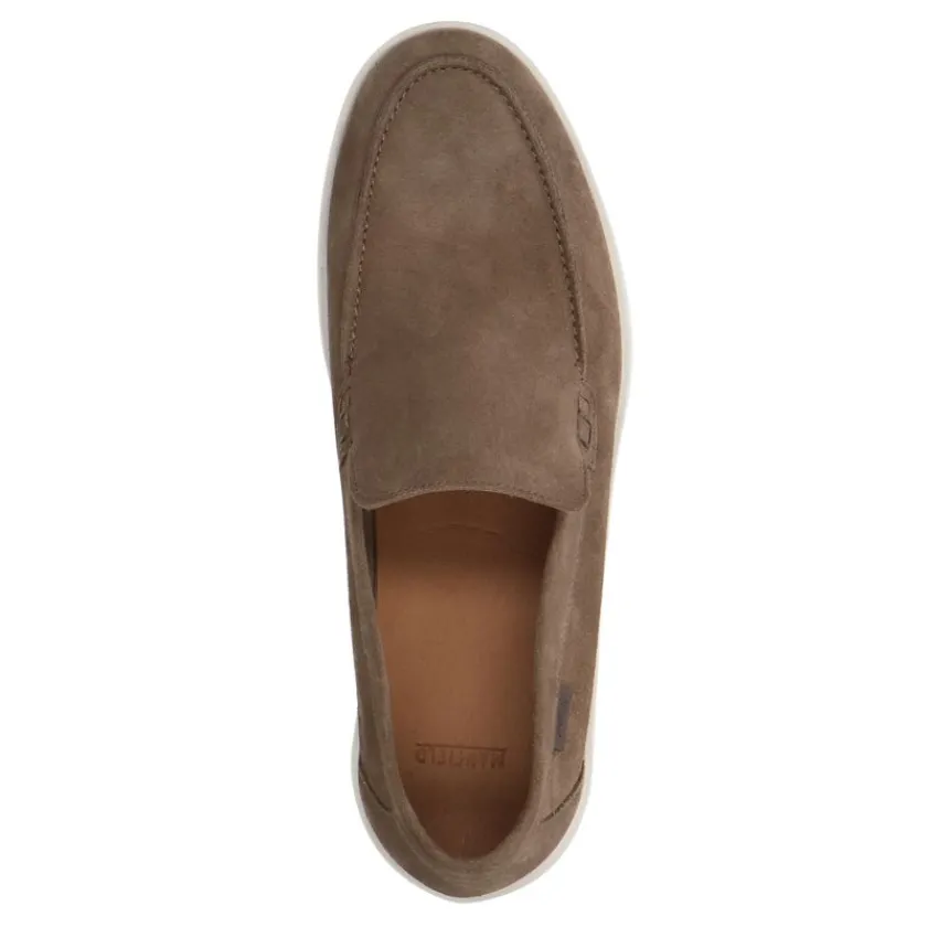 Manfield Taupe suède loafers^Heren Loafers