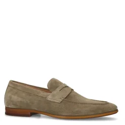 Manfield Taupe suède loafers^Heren Loafers