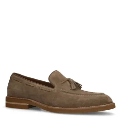Manfield Taupe suède loafers^Heren Loafers