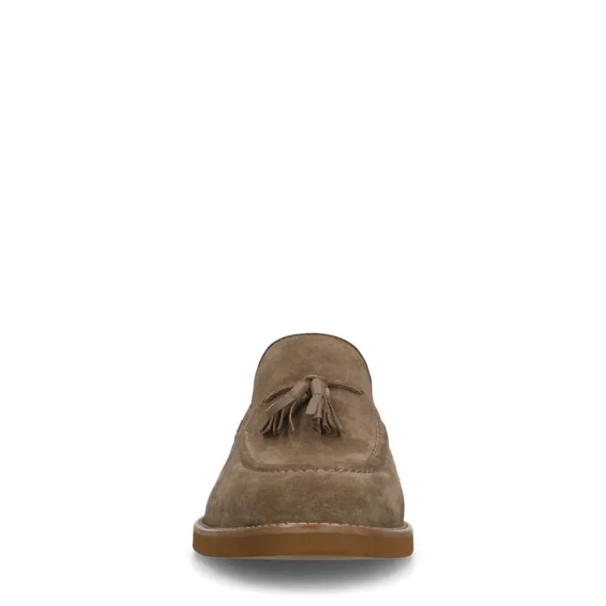 Manfield Taupe suède loafers^Heren Loafers