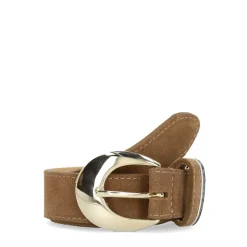 Manfield Taupe suède riem^ Riemen