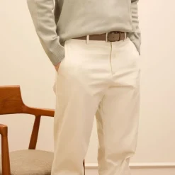 Manfield Taupe suède riem^ Riemen