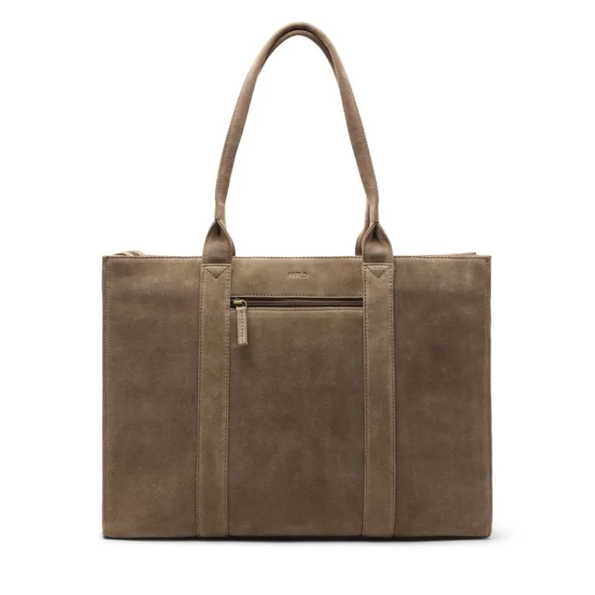 Manfield Taupe suède shopper^ Shoppers