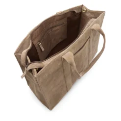 Manfield Taupe suède shopper^ Shoppers