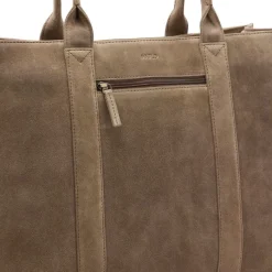 Manfield Taupe suède shopper^ Shoppers