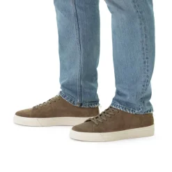 Manfield Taupe suède sneakers^Heren Sneakers
