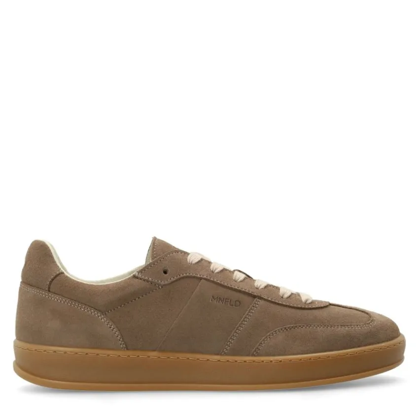Manfield Taupe suède sneakers^Heren Sneakers