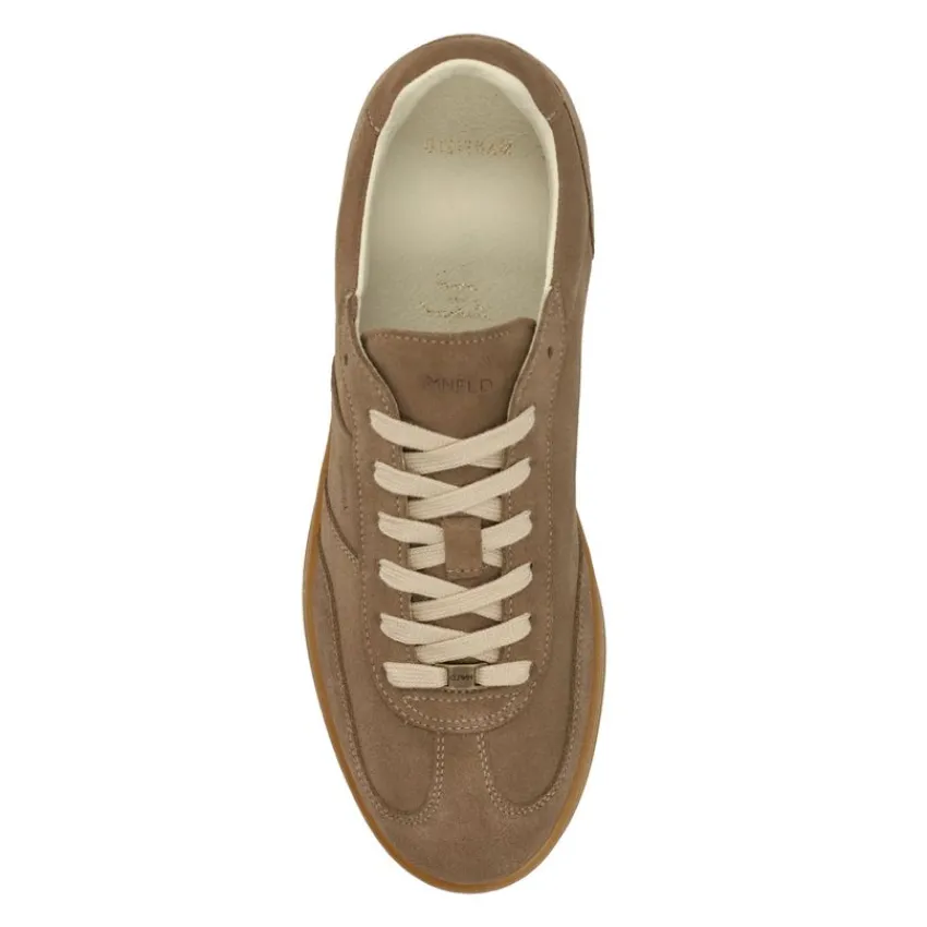 Manfield Taupe suède sneakers^Heren Sneakers