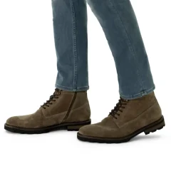 Manfield Taupe suède veterboots^Heren Boots
