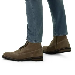 Manfield Taupe suède veterboots^Heren Boots