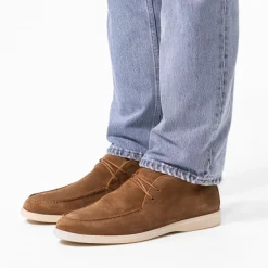 Manfield Taupe suède veterboots^Heren Boots