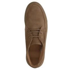 Manfield Taupe suède veterboots^Heren Veterschoenen