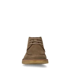 Manfield Taupe suède veterboots^Heren Veterschoenen