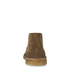 Manfield Taupe suède veterboots^Heren Veterschoenen