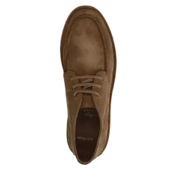 Manfield Taupe suède veterboots^Heren Veterschoenen