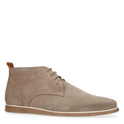 Manfield Taupe suède veterboots^Heren Boots