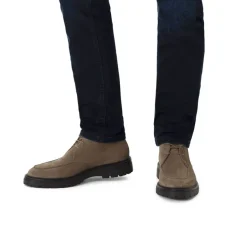 Manfield Taupe suède veterboots^Heren Boots