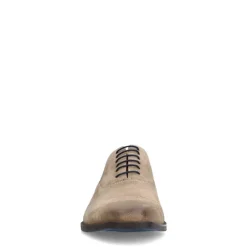 Van Lier Taupe suède veterschoenen^Heren Veterschoenen