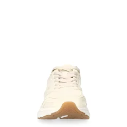 Manfield Witte crème sneakers met mesh details^DAMES Sneakers