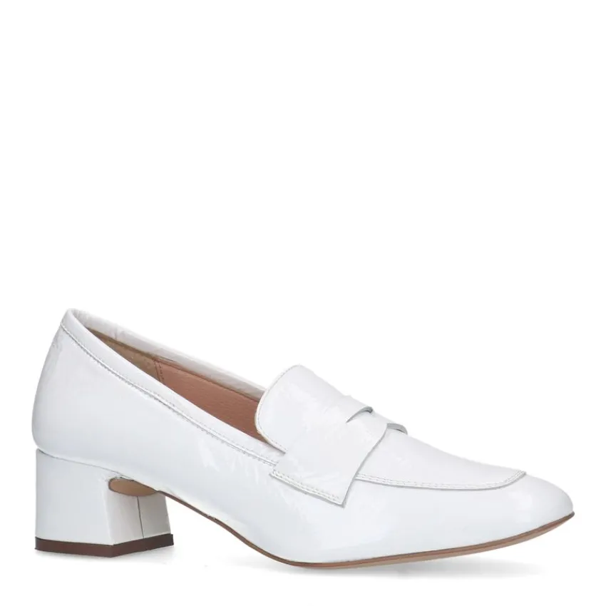 Manfield Witte lakleren pumps^DAMES Pumps