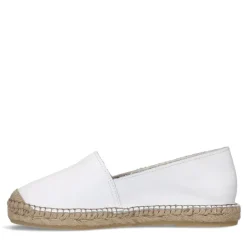 Manfield Witte leren espadrilles^DAMES Espadrilles