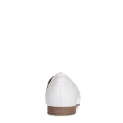 No Stress Witte leren loafers met goudkleurig detail^DAMES Loafers