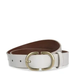 Manfield Witte leren riem^ Riemen
