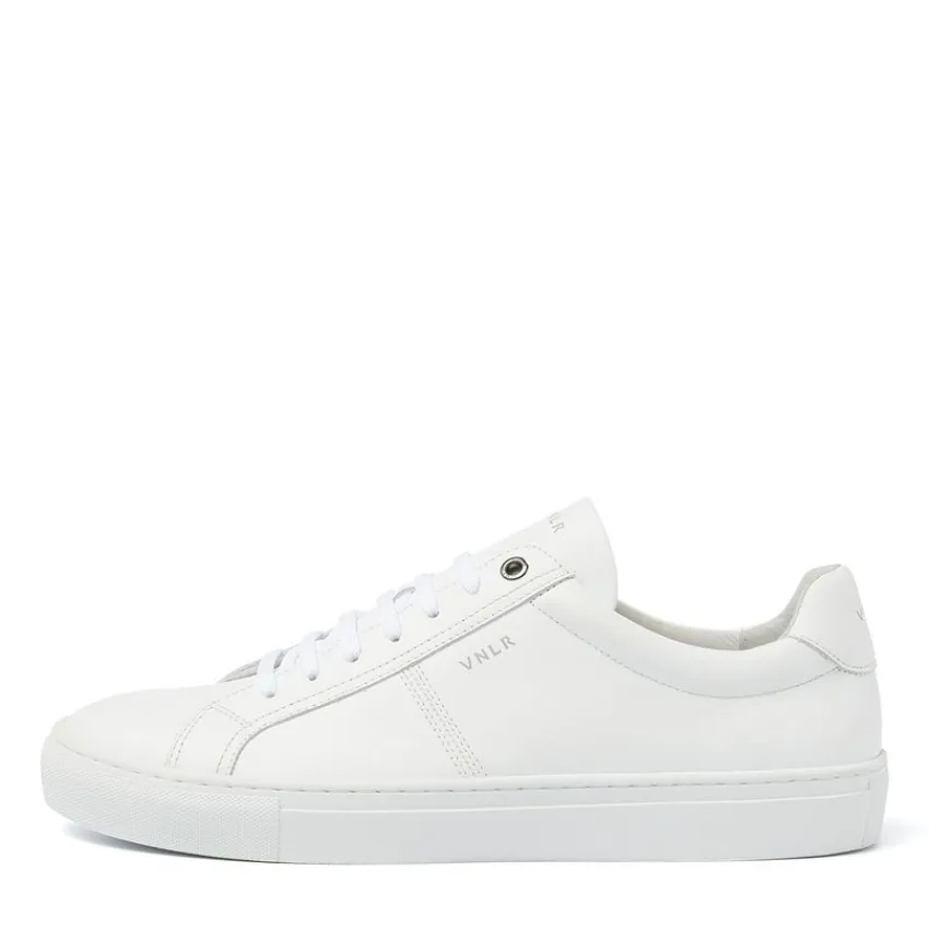 Van Lier Witte leren sneakers^Heren Sneakers
