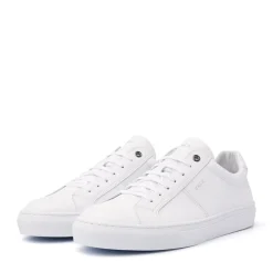 Van Lier Witte leren sneakers^Heren Sneakers