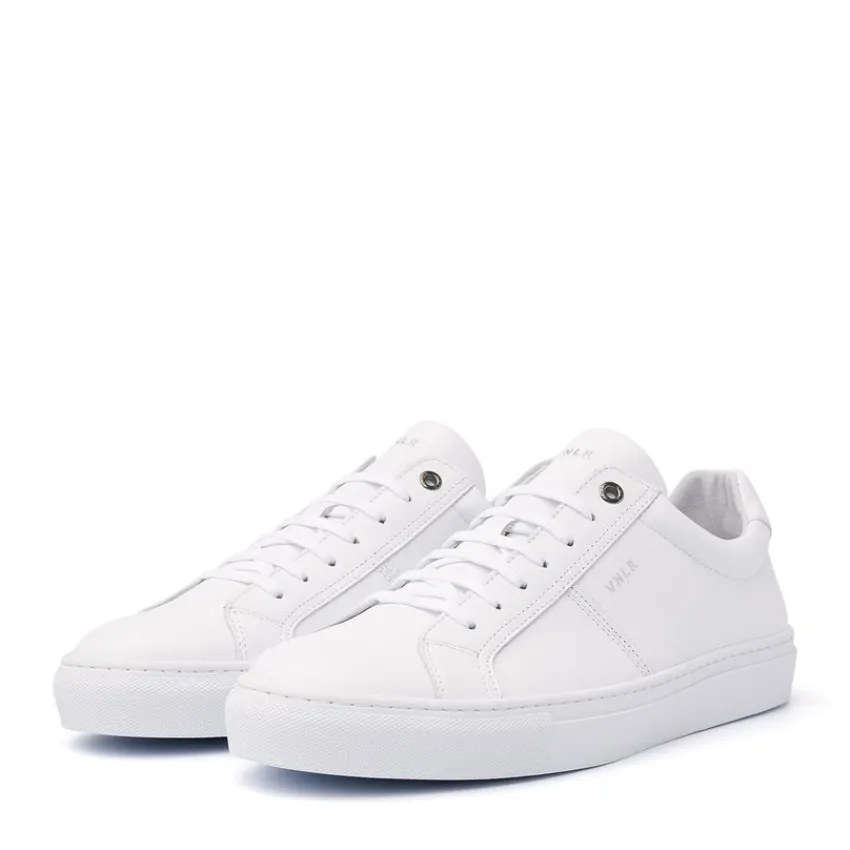 Van Lier Witte leren sneakers^Heren Sneakers