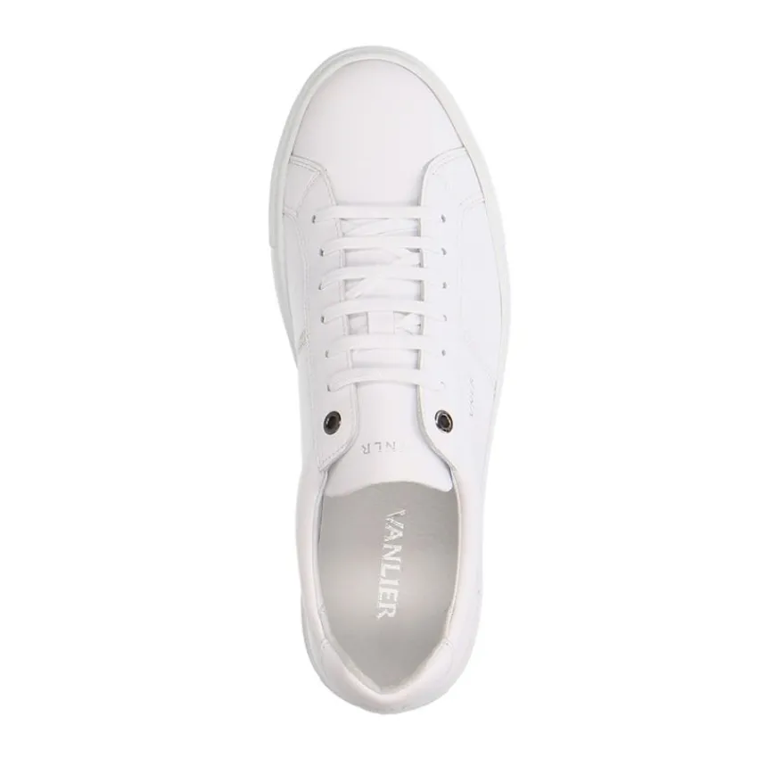 Van Lier Witte leren sneakers^Heren Sneakers