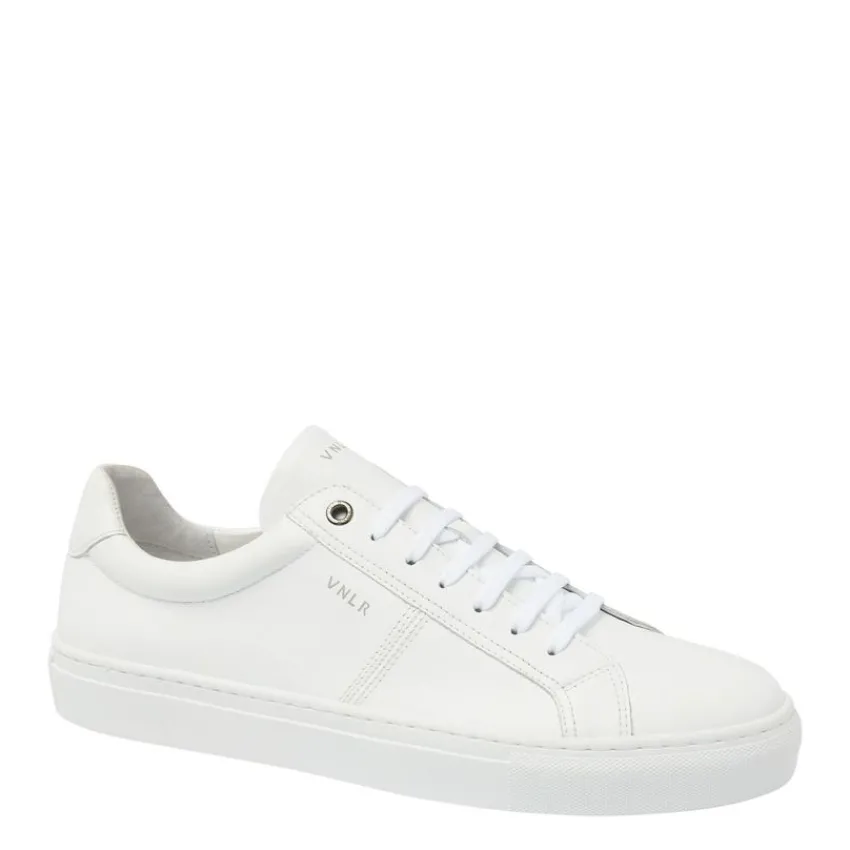 Van Lier Witte leren sneakers^Heren Sneakers