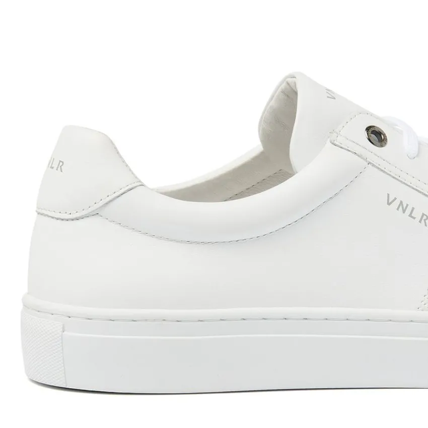 Van Lier Witte leren sneakers^Heren Sneakers